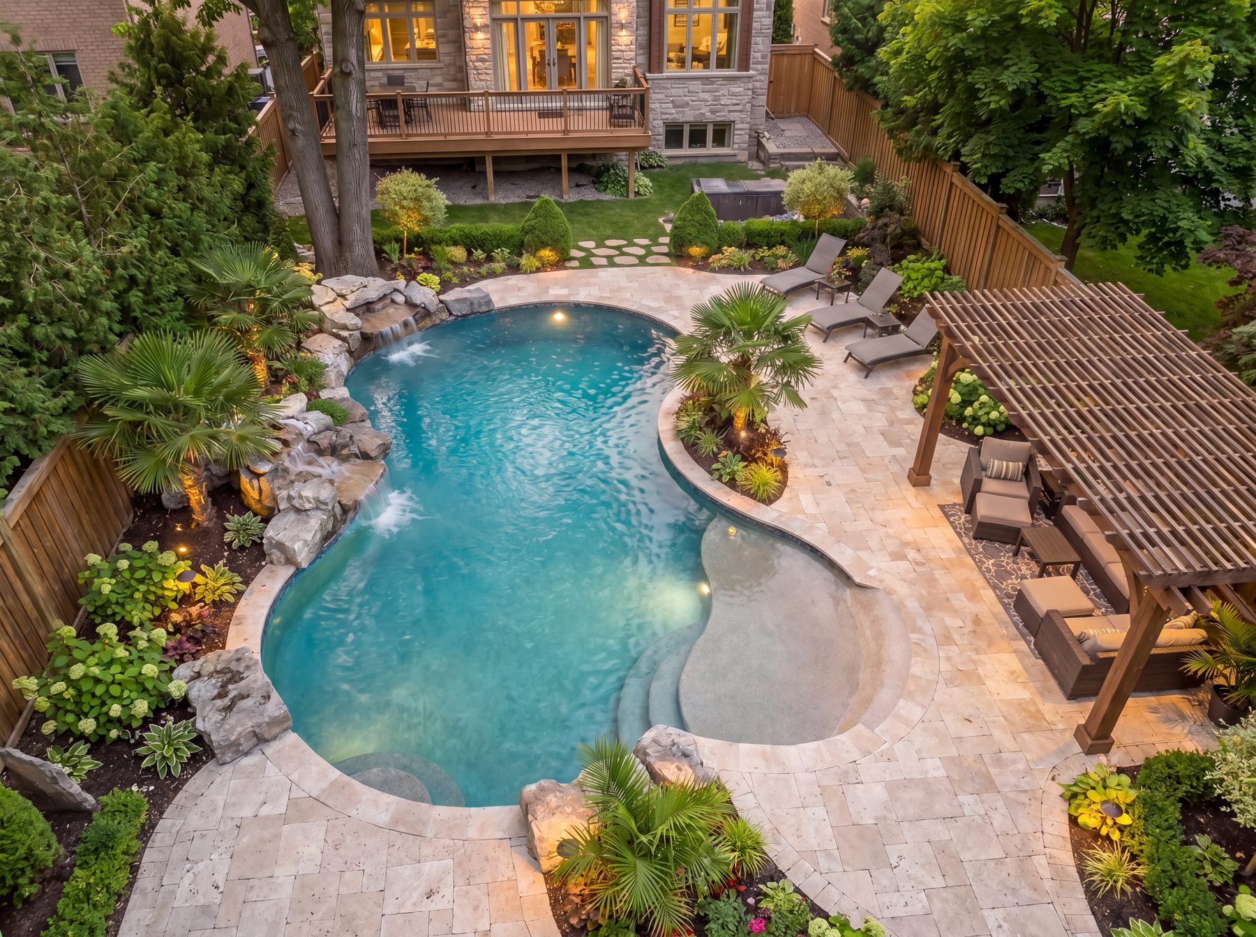 Finished concrete pool