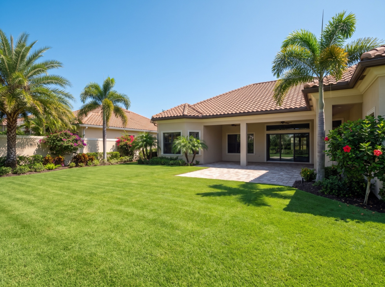 Backyard before pool and spa